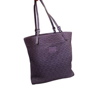Michael Kors Signature Logo Embossed Neoprene Large Purple Tote